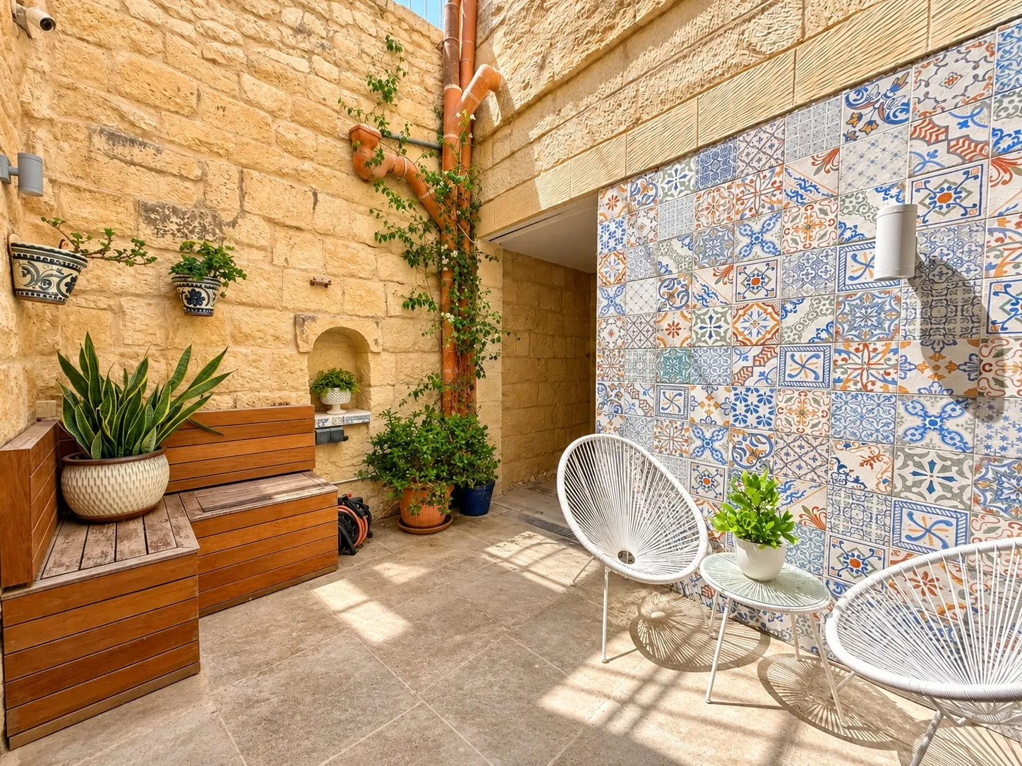 The private courtyard — House of Character, Siġġiewi